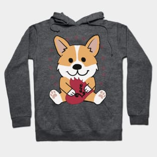 Valentines Corgi ‘Bite out of Love’ Hoodie